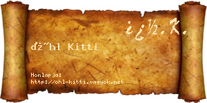 Öhl Kitti névjegykártya