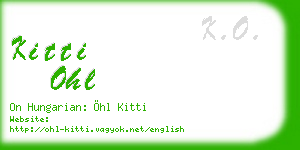 kitti ohl business card